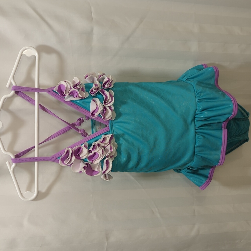 Floatimini Teal Mermaid Floral Swimsuit